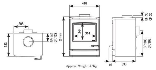 Gazco CL5 Gas Stove Conventional Flue Nat Gas - Image 5