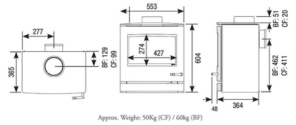 Gazco CL8 Gas Stove Conventional Flue Nat Gas - Image 5