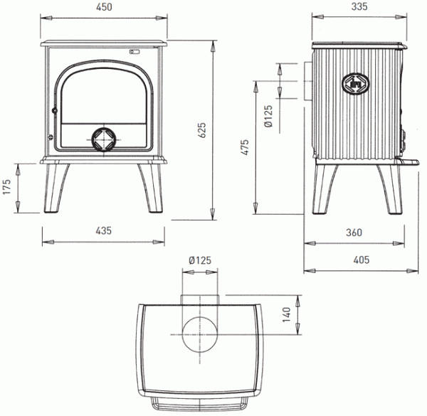 DRU 44 MF Multifuel Stove - Image 5