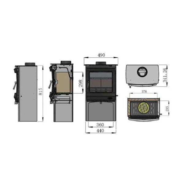 Henley Elcombe 5 Freestanding Multifuel Stove - Image 6