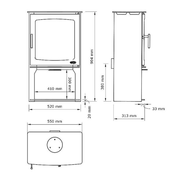 Henley Hazelwood 5 Landscape Freestanding Woodburning Stove - Image 8