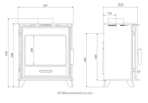 Pevex Bucklesham 40 FS Freestanding Multifuel Stove - Image 2