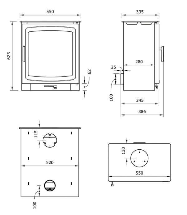 Henley Burnbright Freestanding Woodburning Stove - Image 3