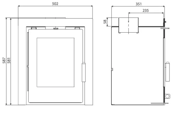 Pevex 40 Convector Inset Stove - Image 2